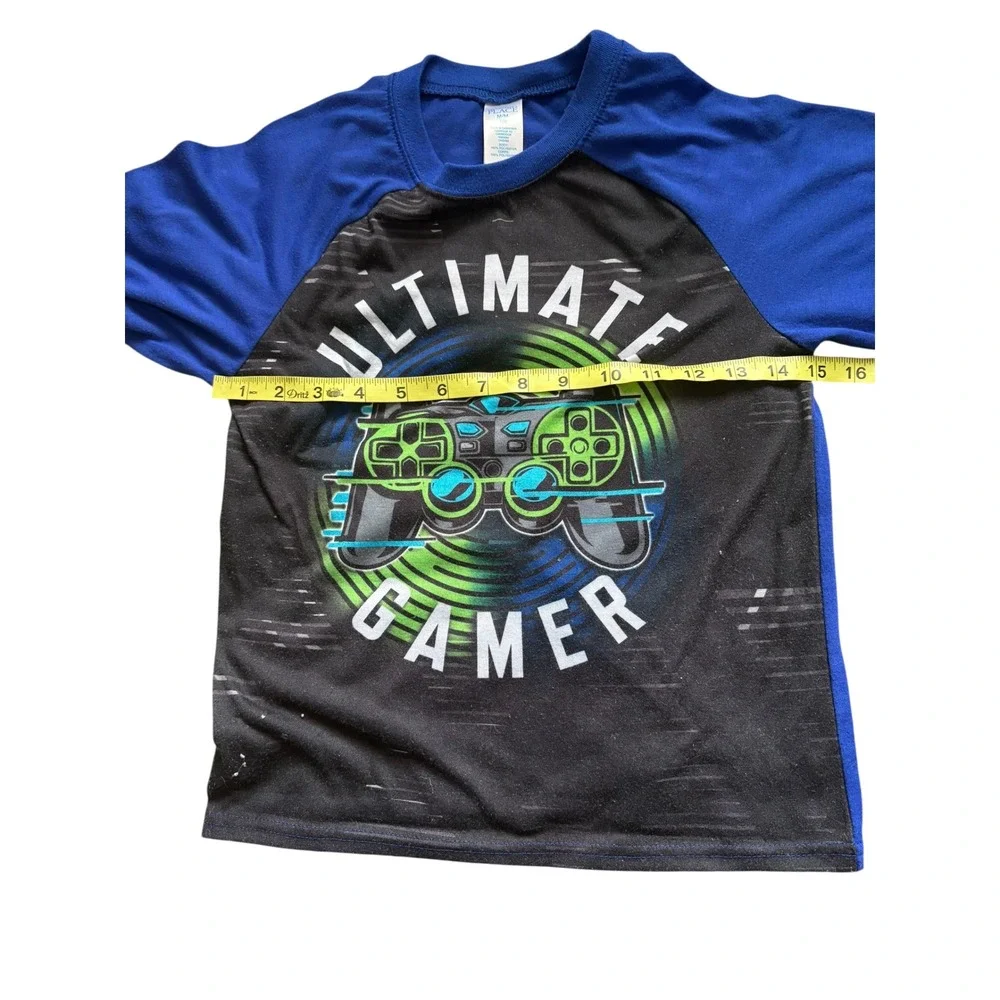 The Children's Place Boys Ultimate Gamer Pajama Shirt Size 7/8‎ Blue Sleep as is